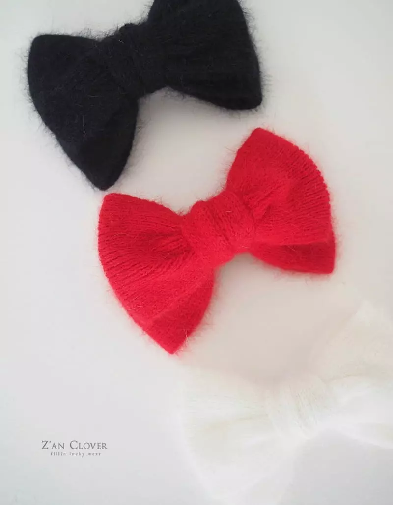 Zan Clover - Korean Children Fashion - #discoveringself - Angora Ribbon Hairpin - 4