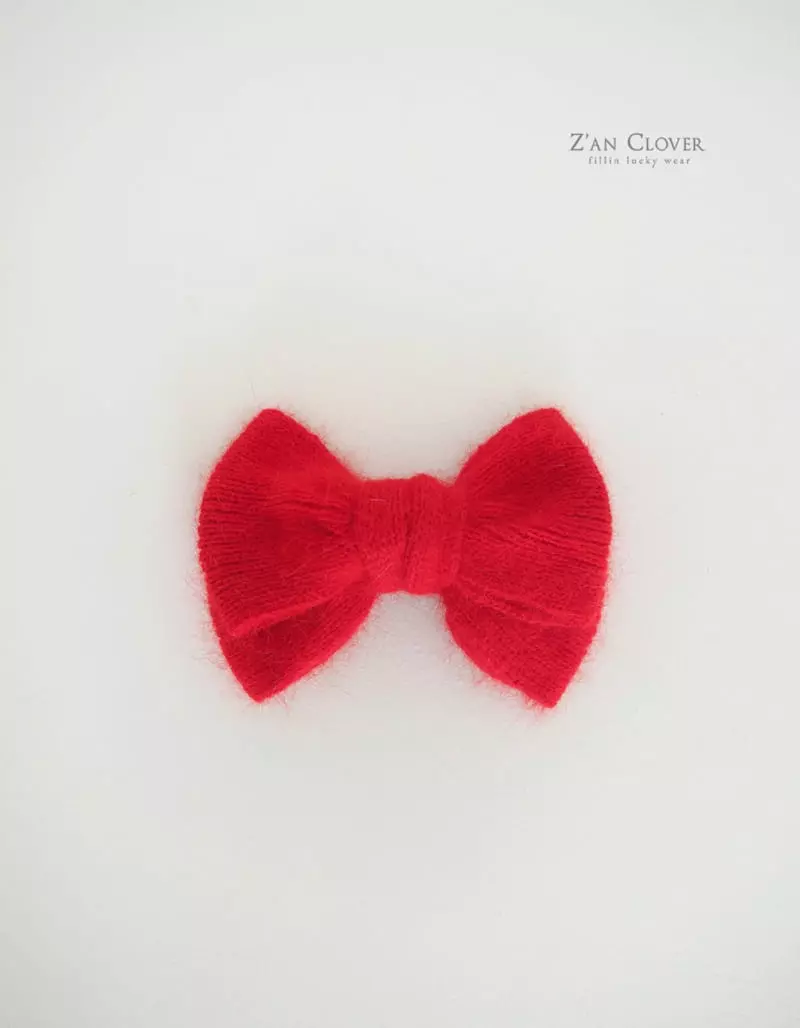 Zan Clover - Korean Children Fashion - #kidsshorts - Angora Ribbon Hairpin - 5
