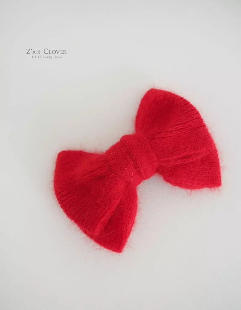 Zan Clover - Korean Children Fashion - #kidsstore - Angora Ribbon Hairpin - 6