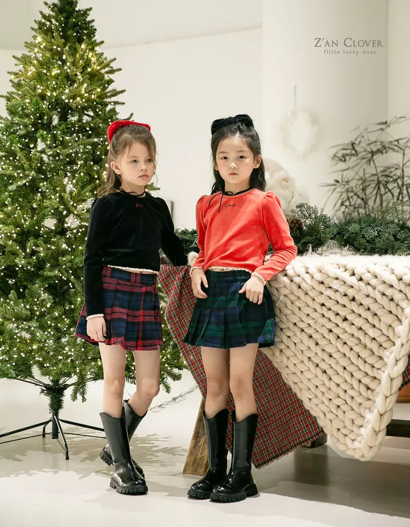 Zan Clover - Korean Children Fashion - #kidsstore - Check Wrap Pants - 2