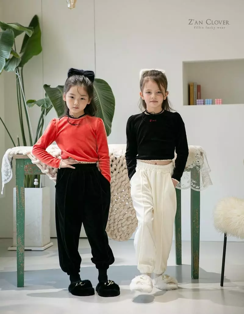Zan Clover - Korean Children Fashion - #Kfashion4kids - Veloure Pants - 4