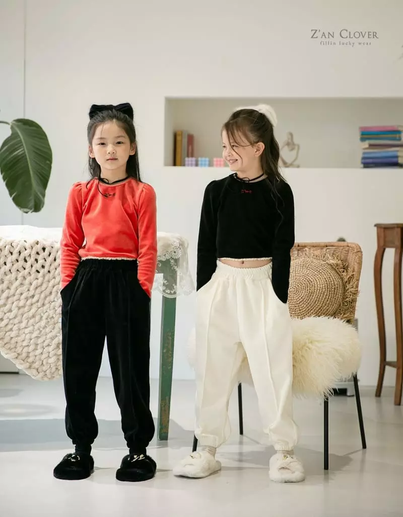 Zan Clover - Korean Children Fashion - #magicofchildhood - Veloure Pants - 5