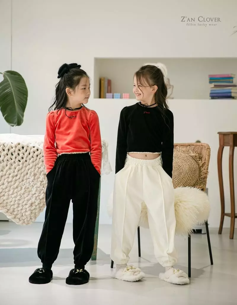 Zan Clover - Korean Children Fashion - #minifashionista - Veloure Pants - 6