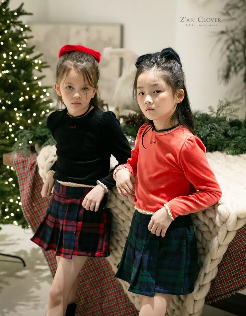 Zan Clover - Korean Children Fashion - #prettylittlegirls - Veloure Lace Tee - 6