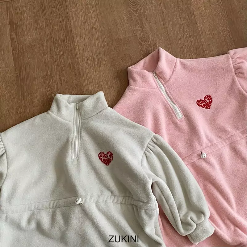Zukini - Korean Children Fashion - #designkidswear - Heart Anorak One-piece - 8
