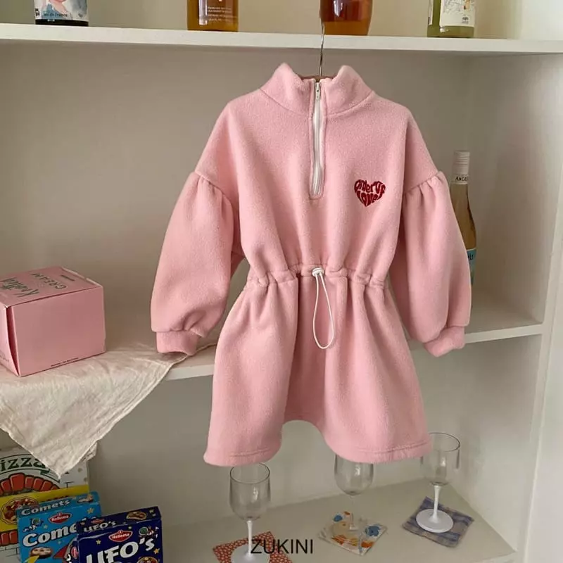 Zukini - Korean Children Fashion - #discoveringself - Heart Anorak One-piece - 9