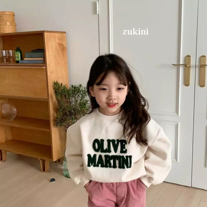 Zukini - Korean Children Fashion - #discoveringself - Olive Sweatshirt - 2