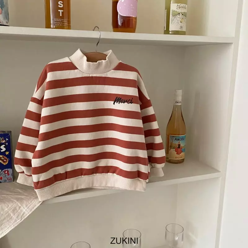 Zukini - Korean Children Fashion - #kidsshorts - Merci Stripes Sweatshirt - 8