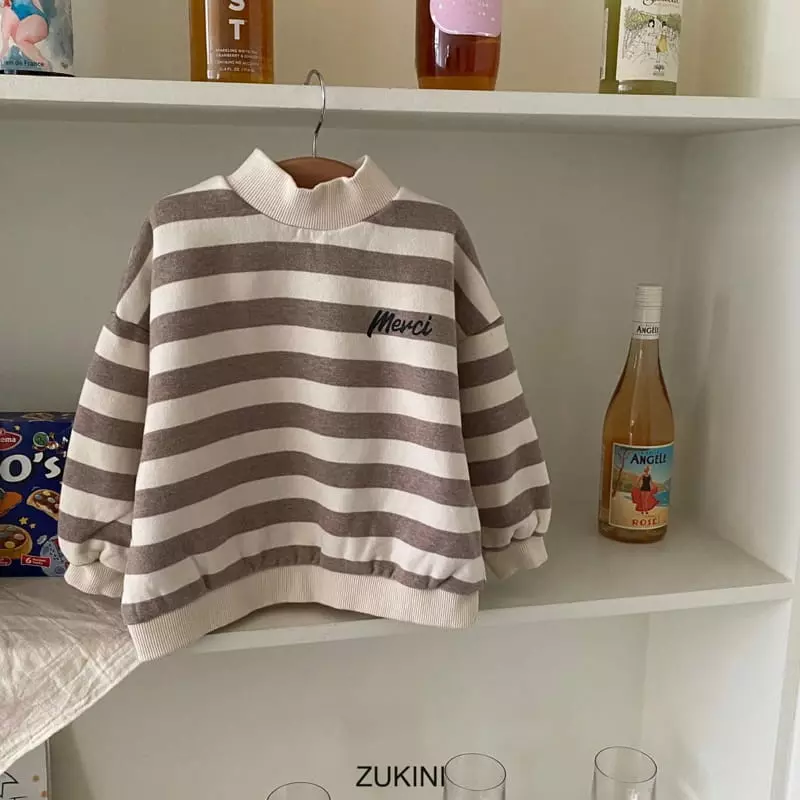 Zukini - Korean Children Fashion - #kidsstore - Merci Stripes Sweatshirt - 9