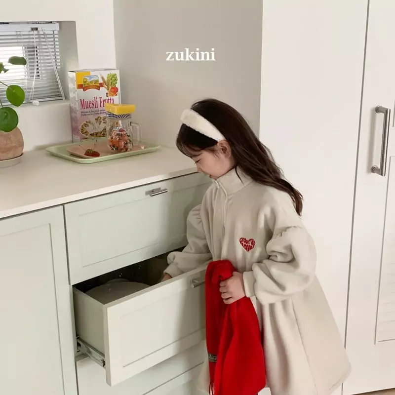 Zukini - Korean Children Fashion - #minifashionista - Heart Anorak One-piece - 3