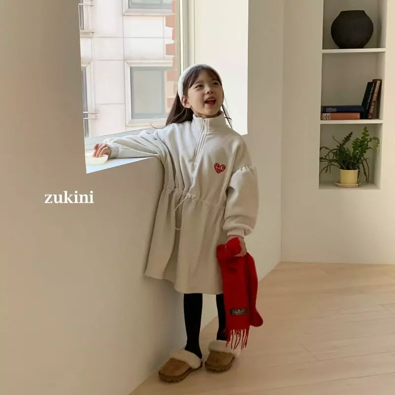 Zukini - Korean Children Fashion - #minifashionista - Heart Anorak One-piece - 4
