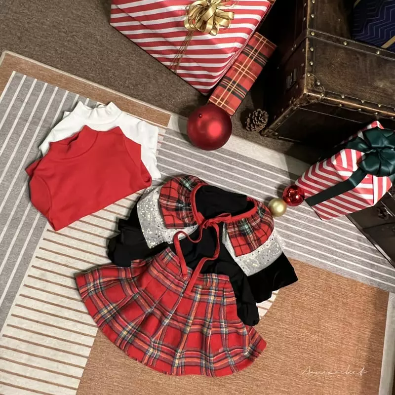 a-Market - Korean Children Fashion - #fashionkids - Chris Check Skirt - 4