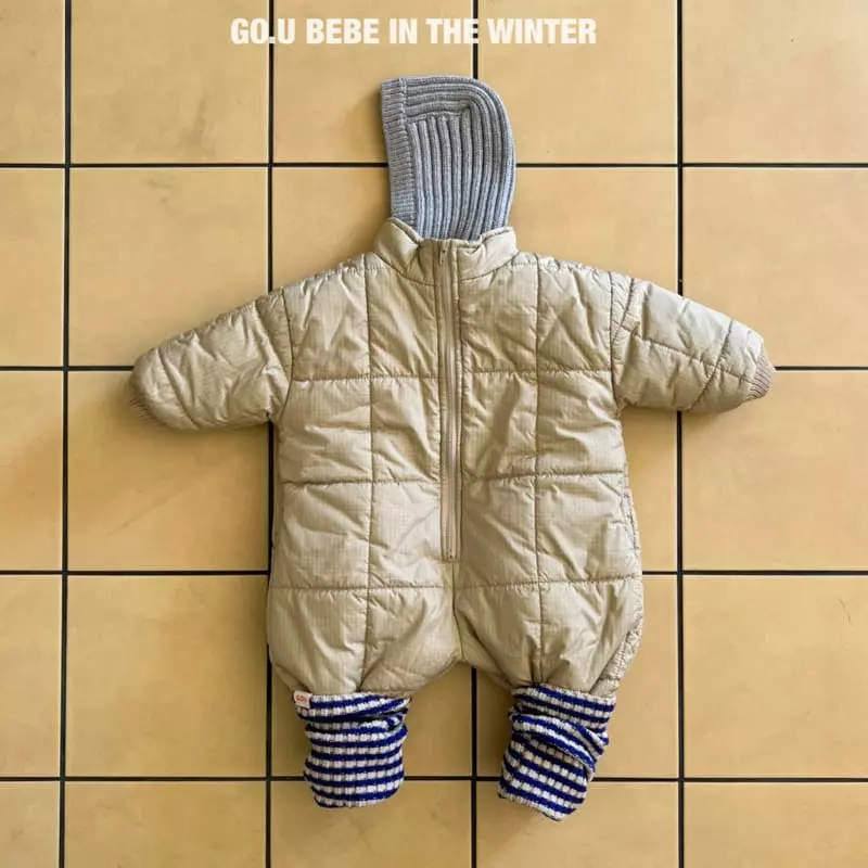 go;u - Korean Baby Fashion - #babyboutique - Beeb Checks Jumpsuit - 2