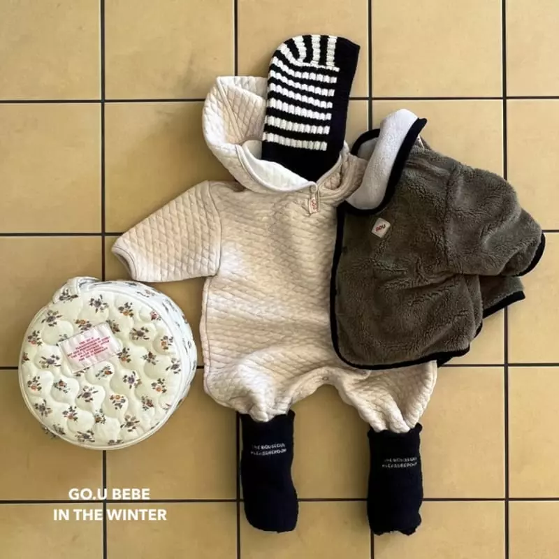 go;u - Korean Baby Fashion - #babyboutiqueclothing - Bebe Quilting Bodysuit - 11