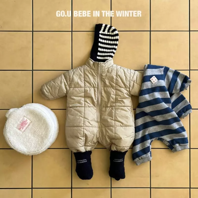 go;u - Korean Baby Fashion - #babyboutiqueclothing - Beeb Checks Jumpsuit - 4