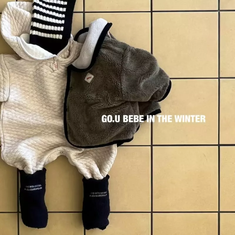 go;u - Korean Baby Fashion - #babyclothing - Bebe Quilting Bodysuit - 12