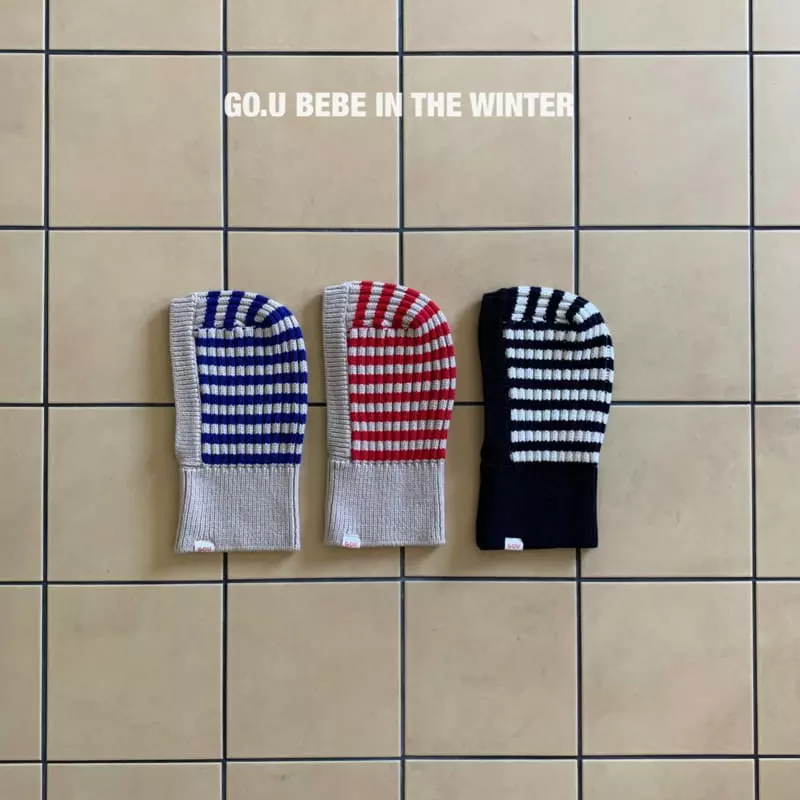 go;u - Korean Baby Fashion - #babyfever - Bebe Stripes Baraclava