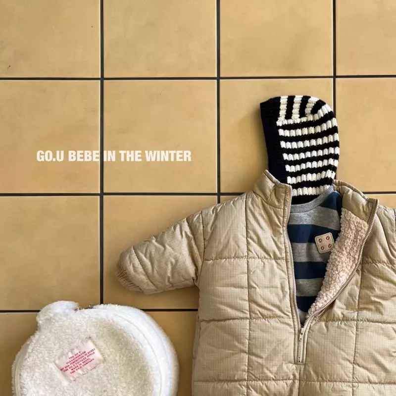 go;u - Korean Baby Fashion - #babygirlfashion - Beeb Checks Jumpsuit - 7