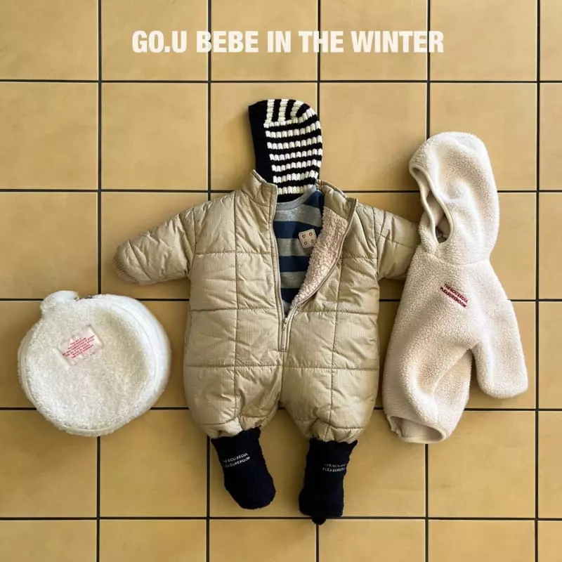 go;u - Korean Baby Fashion - #babylifestyle - Beeb Checks Jumpsuit - 8