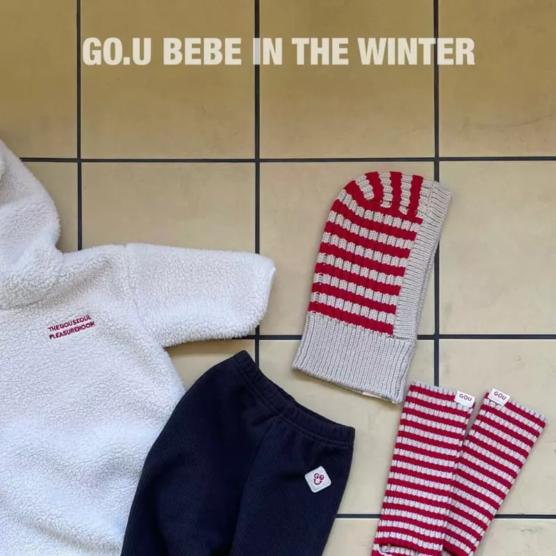 go;u - Korean Baby Fashion - #babylifestyle - Bebe Stripes Baraclava - 3