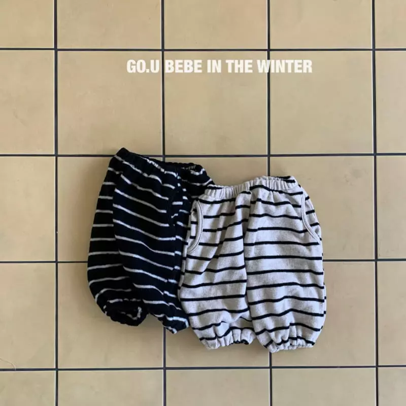 go;u - Korean Baby Fashion - #babylifestyle - Bebe Line Pants - 2