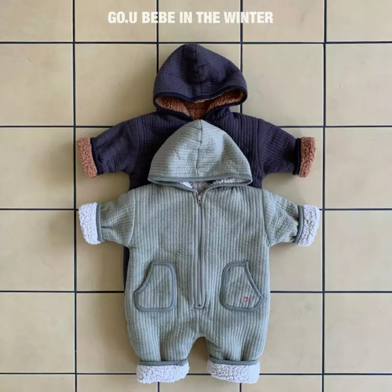 go;u - Korean Baby Fashion - #babyootd - Bebe Warm Bodysuit - 2