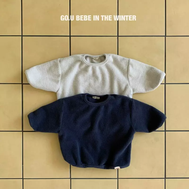 go;u - Korean Baby Fashion - #babyoutfit - Bebe Fleece Tee - 2