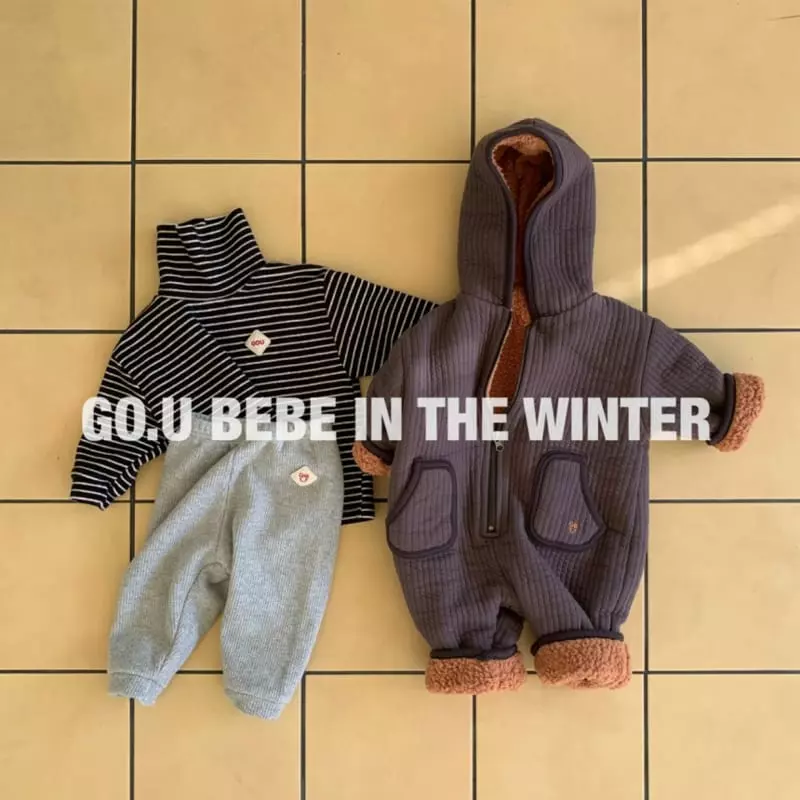 go;u - Korean Baby Fashion - #babyoutfit - Bebe Warm Bodysuit - 3