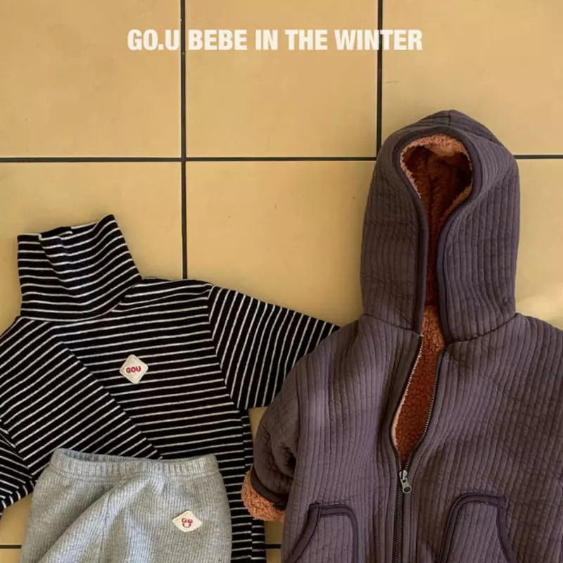 go;u - Korean Baby Fashion - #babyoutfit - Bebe Warm Bodysuit - 4