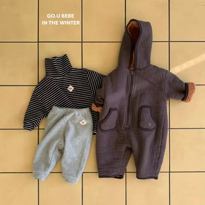 go;u - Korean Baby Fashion - #babywear - Bebe Warm Bodysuit - 5