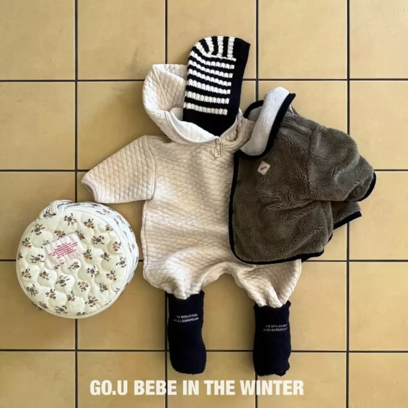 go;u - Korean Baby Fashion - #smilingbaby - Bebe Quilting Bodysuit - 9