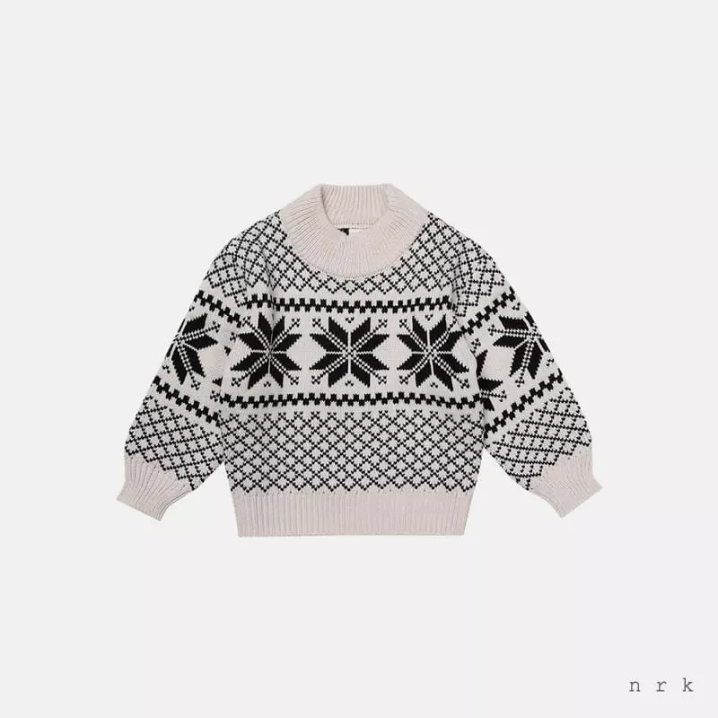 nrk - Korean Children Fashion - #prettylittlegirls - Snow Flower Knit Tee - 4