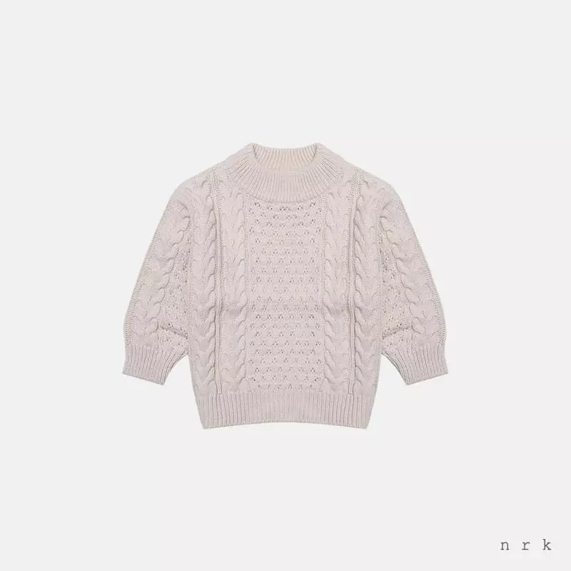 nrk - Korean Children Fashion - #childofig - Cable Half Turtleneck Knit Tee - 3