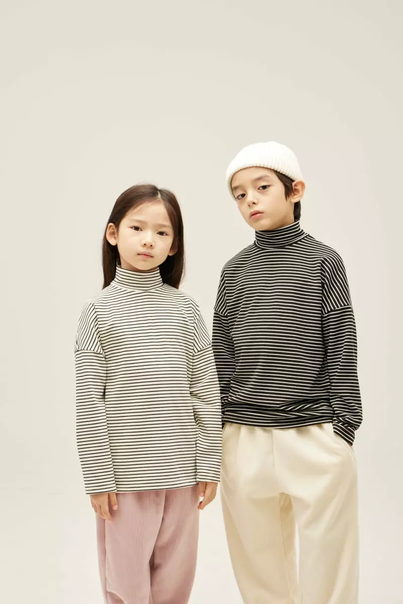 nrk - Korean Children Fashion - #childofig - Stripes Turtleneck Tee - 10