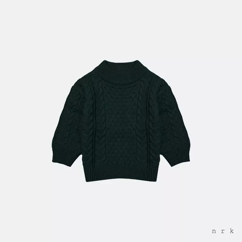 nrk - Korean Children Fashion - #childrensboutique - Cable Half Turtleneck Knit Tee - 5