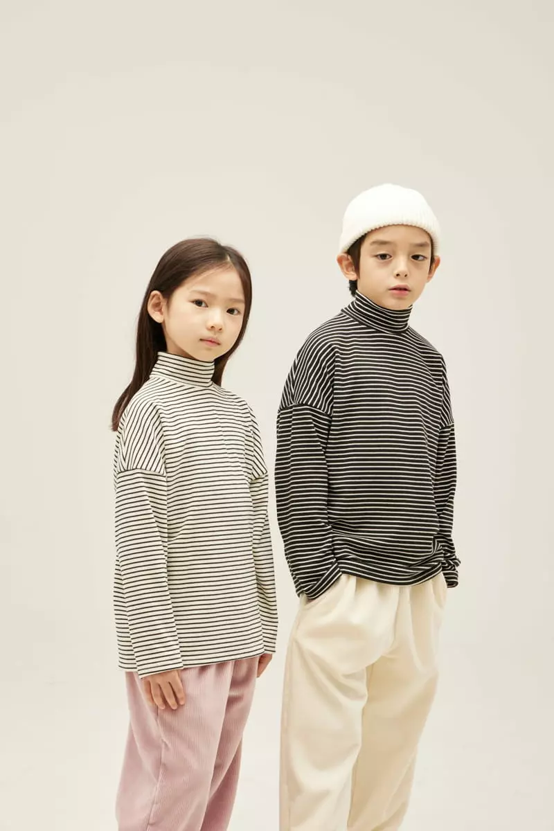 nrk - Korean Children Fashion - #childrensboutique - Stripes Turtleneck Tee - 11