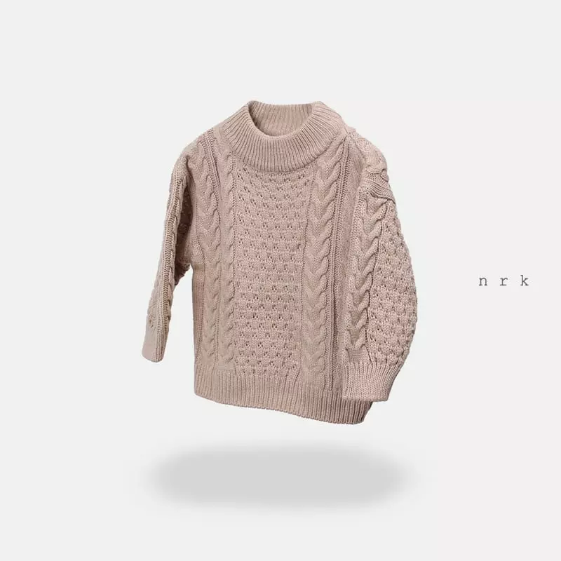 nrk - Korean Children Fashion - #designkidswear - Cable Half Turtleneck Knit Tee - 6