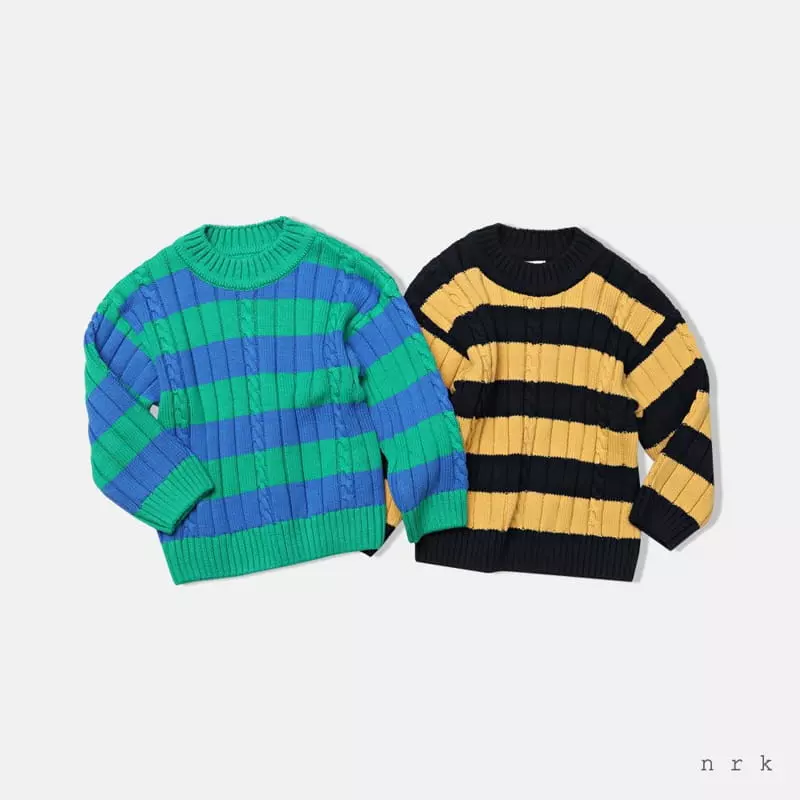 nrk - Korean Children Fashion - #discoveringself - Stripes Knit Tee - 2