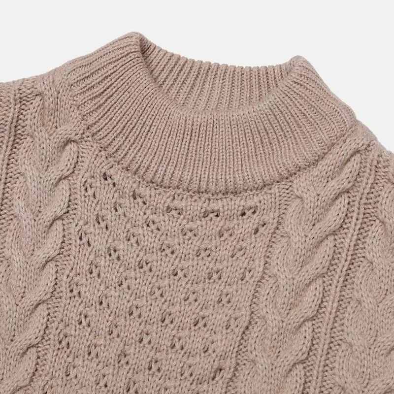 nrk - Korean Children Fashion - #discoveringself - Cable Half Turtleneck Knit Tee - 7