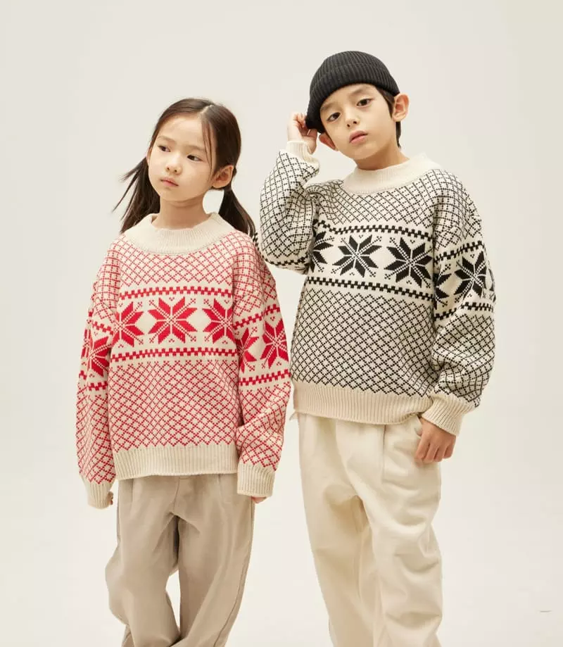 nrk - Korean Children Fashion - #fashionkids - Snow Flower Knit Tee - 9