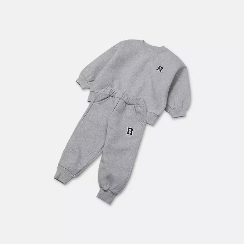 nrk - Korean Children Fashion - #fashionkids - Logo Happp Top Bottom Set - 2