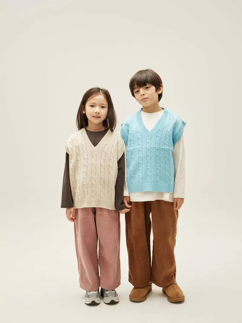 nrk - Korean Children Fashion - #kidsshorts - Cable Vest - 10