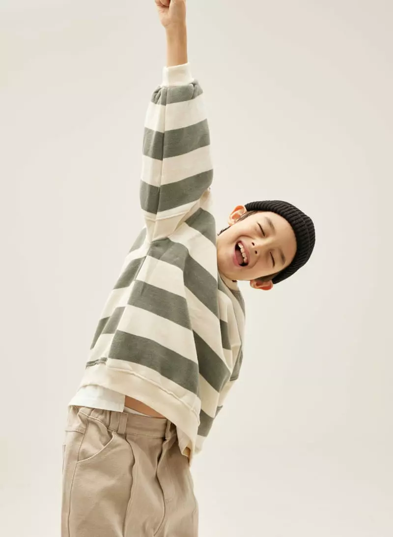 nrk - Korean Children Fashion - #kidsshorts - Color Stripes Sweatshirt - 11
