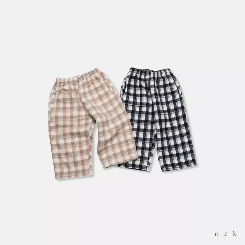 nrk - Korean Children Fashion - #kidsshorts - Check Track Pants - 2