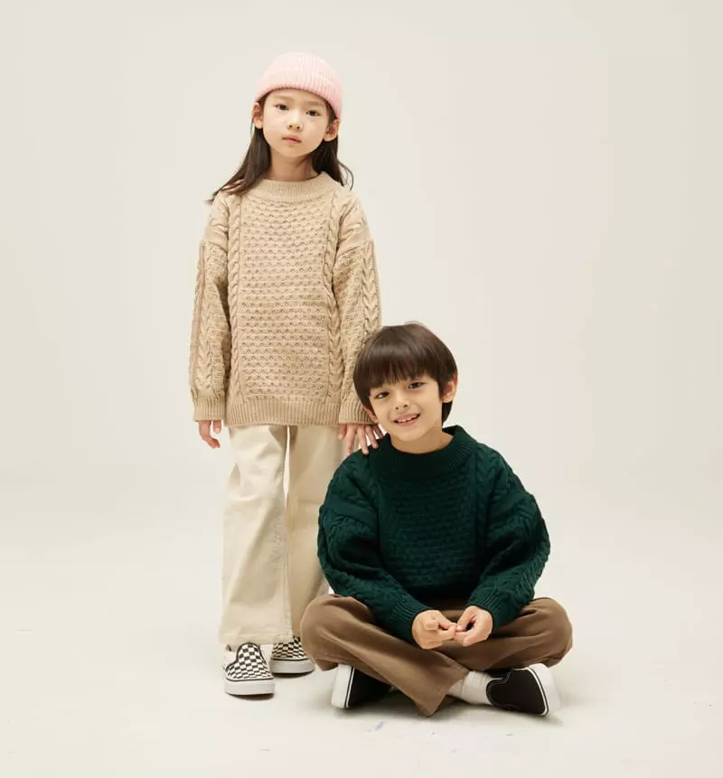 nrk - Korean Children Fashion - #kidsstore - Cable Half Turtleneck Knit Tee - 10