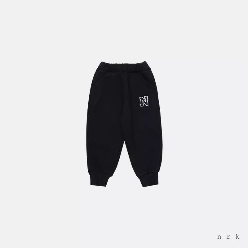 nrk - Korean Children Fashion - #kidsshorts - Logo Happp Top Bottom Set - 4