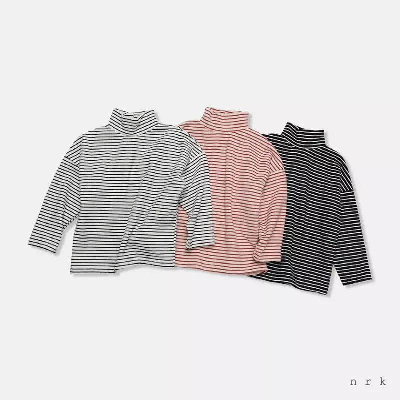 nrk - Korean Children Fashion - #kidsstore - Stripes Turtleneck Tee - 2