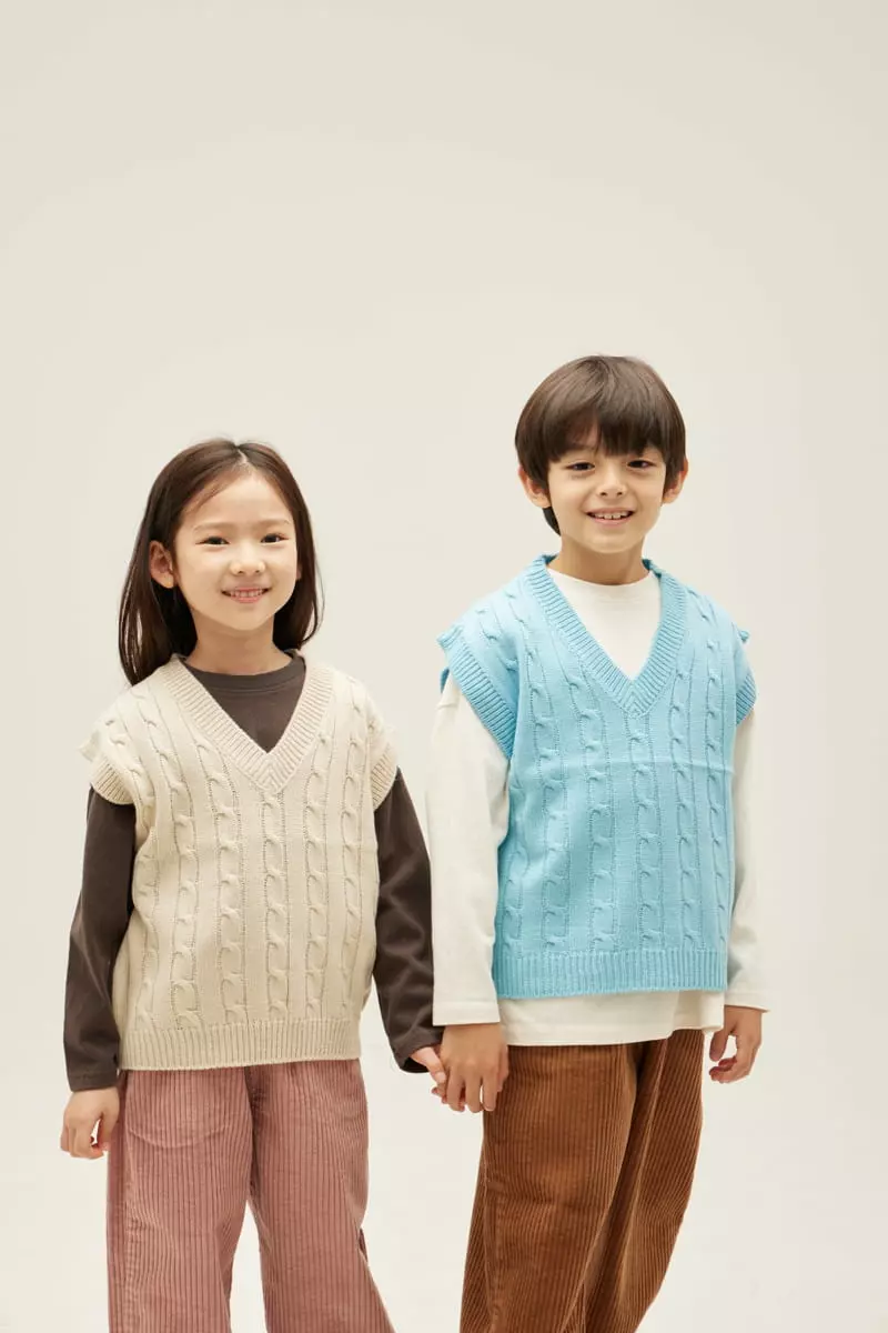 nrk - Korean Children Fashion - #kidzfashiontrend - Cable Vest - 12