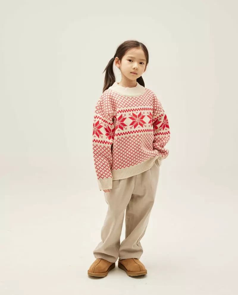 nrk - Korean Children Fashion - #kidzfashiontrend - Snow Flower Knit Tee - 12