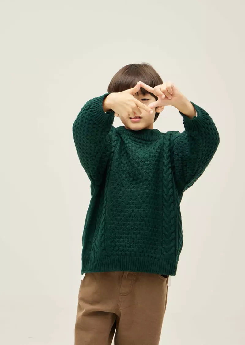 nrk - Korean Children Fashion - #kidzfashiontrend - Cable Half Turtleneck Knit Tee - 11